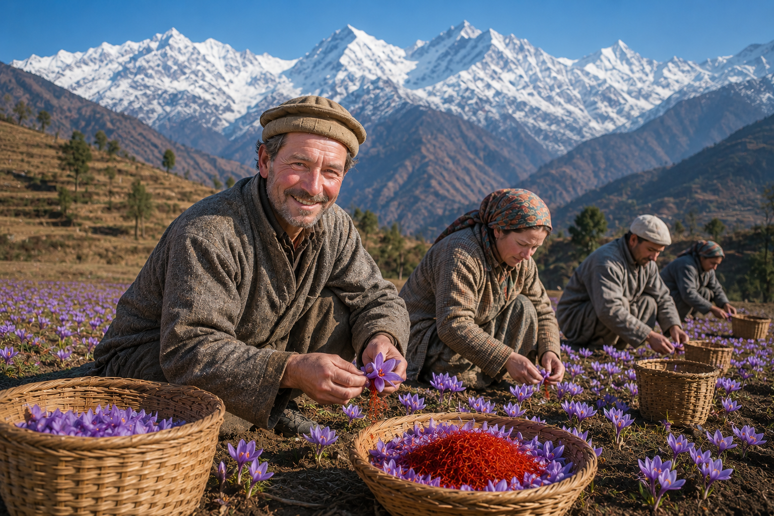 Kashmir Saffron Field